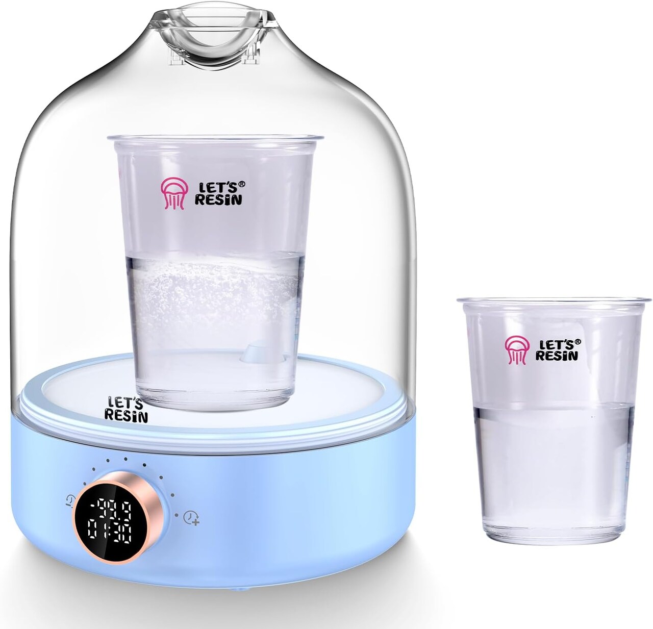 LET’S Resin Upgraded Resin Bubble Remover, Eliminate 99% Bubble in 5-9 Minutes, 99Kpa with Digital Display,Bigger Capacity, Auto Vent, Timer for Epoxy Resin Casting, Resin Art Crafts, Jewelry Making